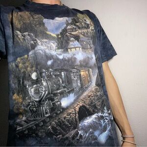 The Mountain Scenic Train Graphic T-Shirt